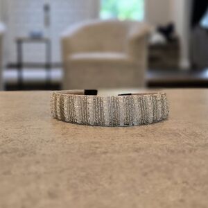 Elegant Silver Beaded Headband